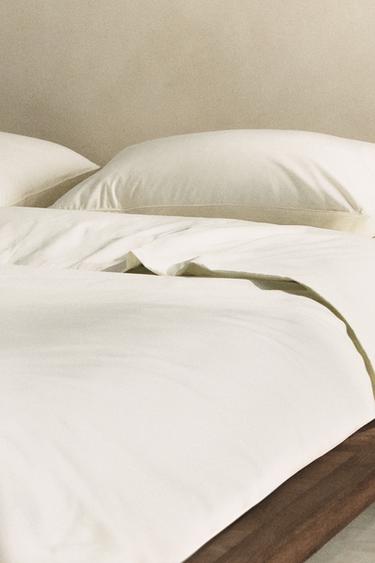 PERCALE DUVET COVER (800 THREAD COUNT) - Ecru Zara
