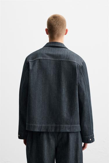 DENIM JACKET WITH POCKETS - Indigo by Zara - Image 2