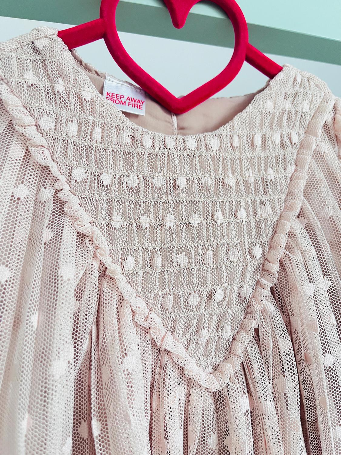 POLKA DOT PLEATED TULLE DRESS - Image 4