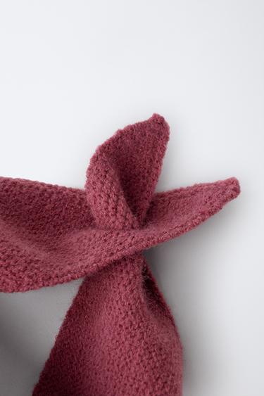 BANDANA EN MAILLE TRIANGULAIRE - Rose de Zara - Image 1