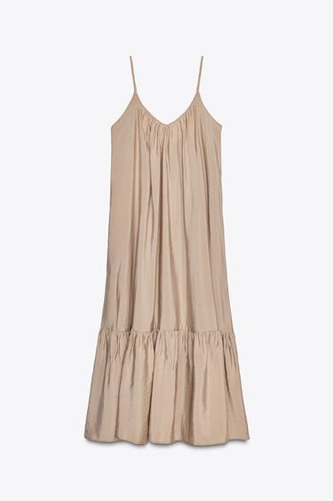 FLOWING MIDI DRESS - Stone by Zara - Image 3