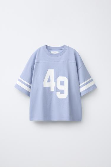 CAMISETA VARSITY - Azul de Zara - Imagen 0