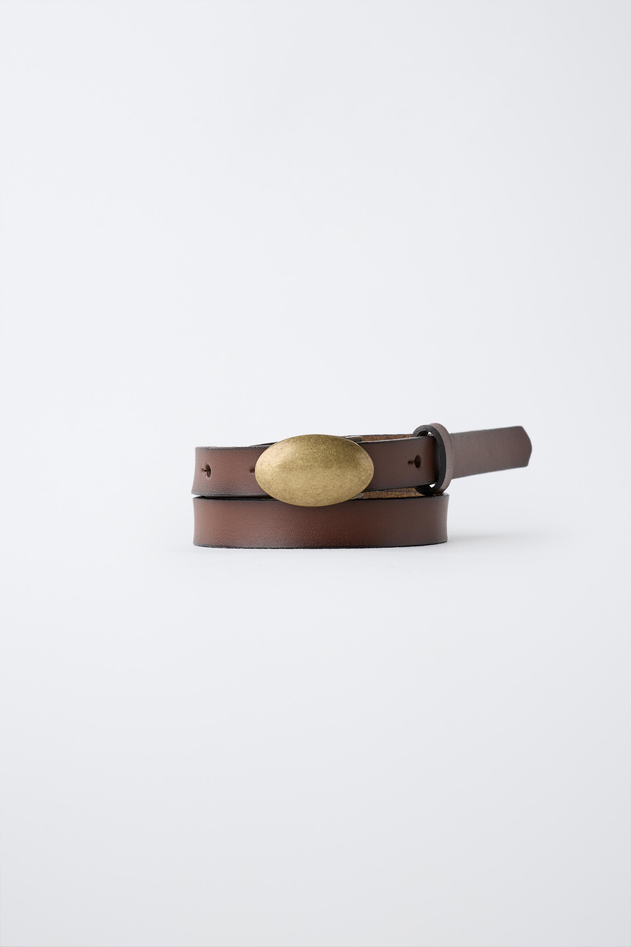 CEINTURE 100% CUIR À BOUCLE OVALE