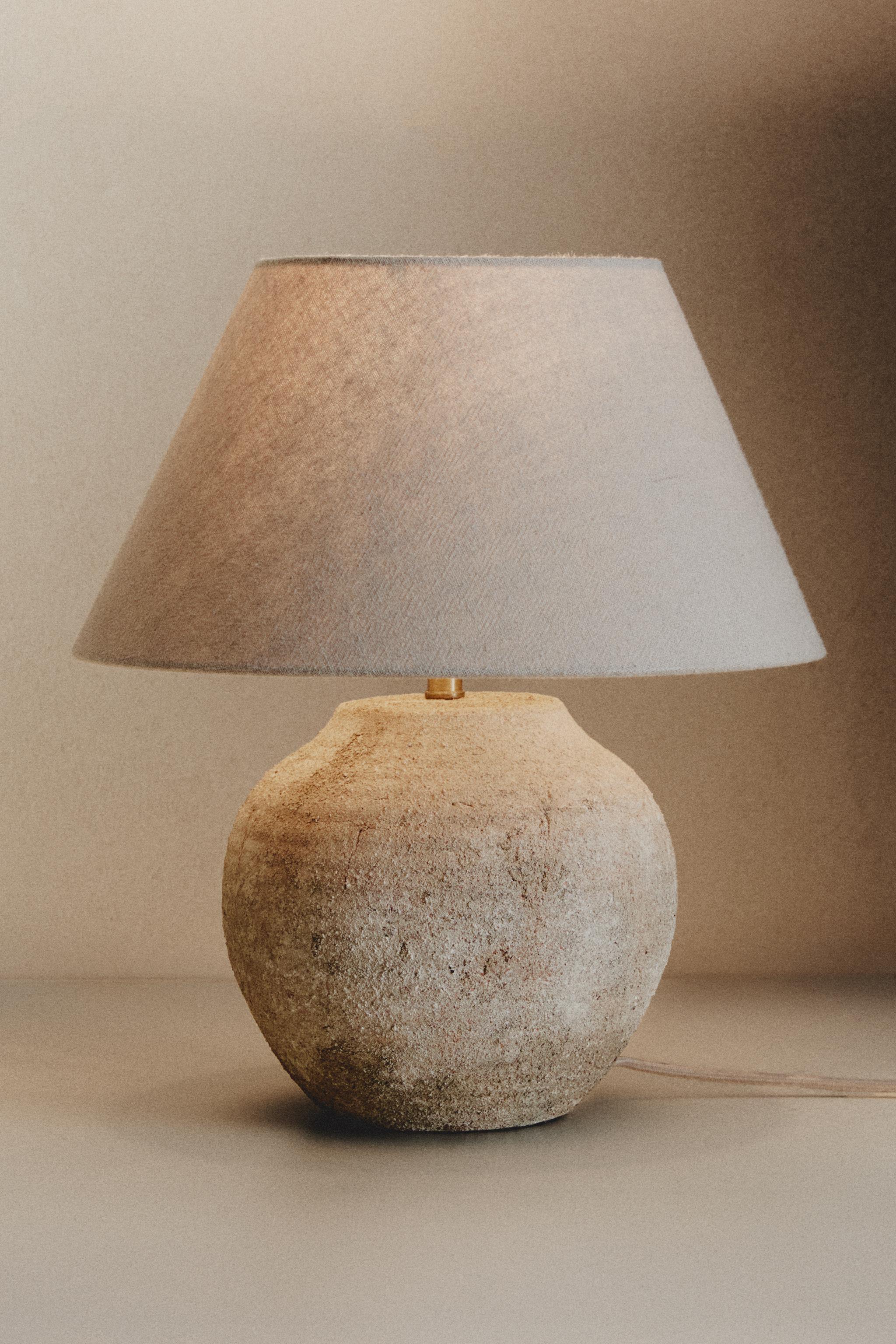 LAMPE TABLE CÉRAMIQUE EFFET VIEILLI