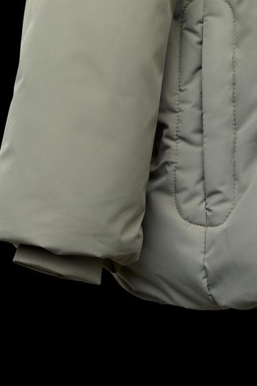 GESTEPPTE, WASSERABWEISENDE JACKE MIT KAPUZE - Khaki von Zara