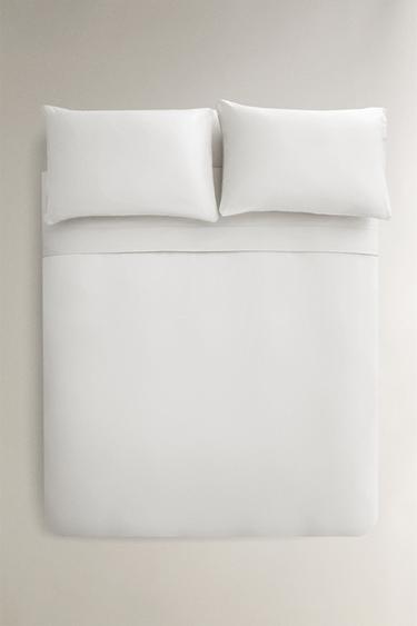 SATEEN DUVET COVER (500 THREAD COUNT) - White by Zara