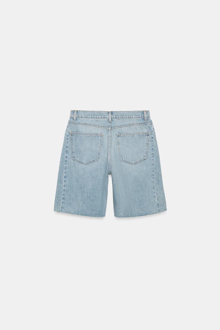 Pantalón corto de mezclilla tipo bermuda, tiro medio y corte relajado ZW COLLECTION 6