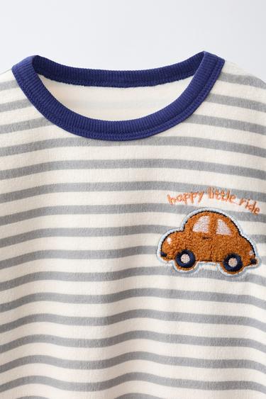 1 1/2-6 YEARS/ STRIPED CAR VELOUR PYJAMAS - striped by Zara