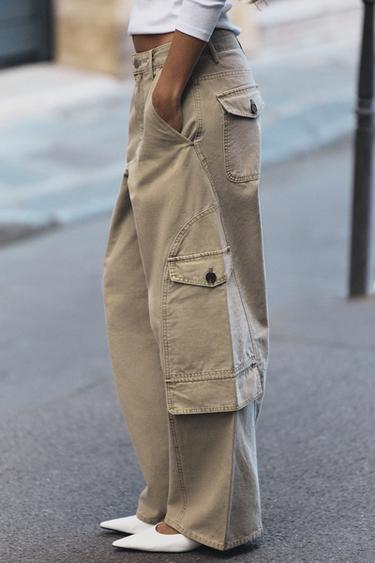 PANTALÓN CARGO EFECTO LAVADO - Arena de Zara