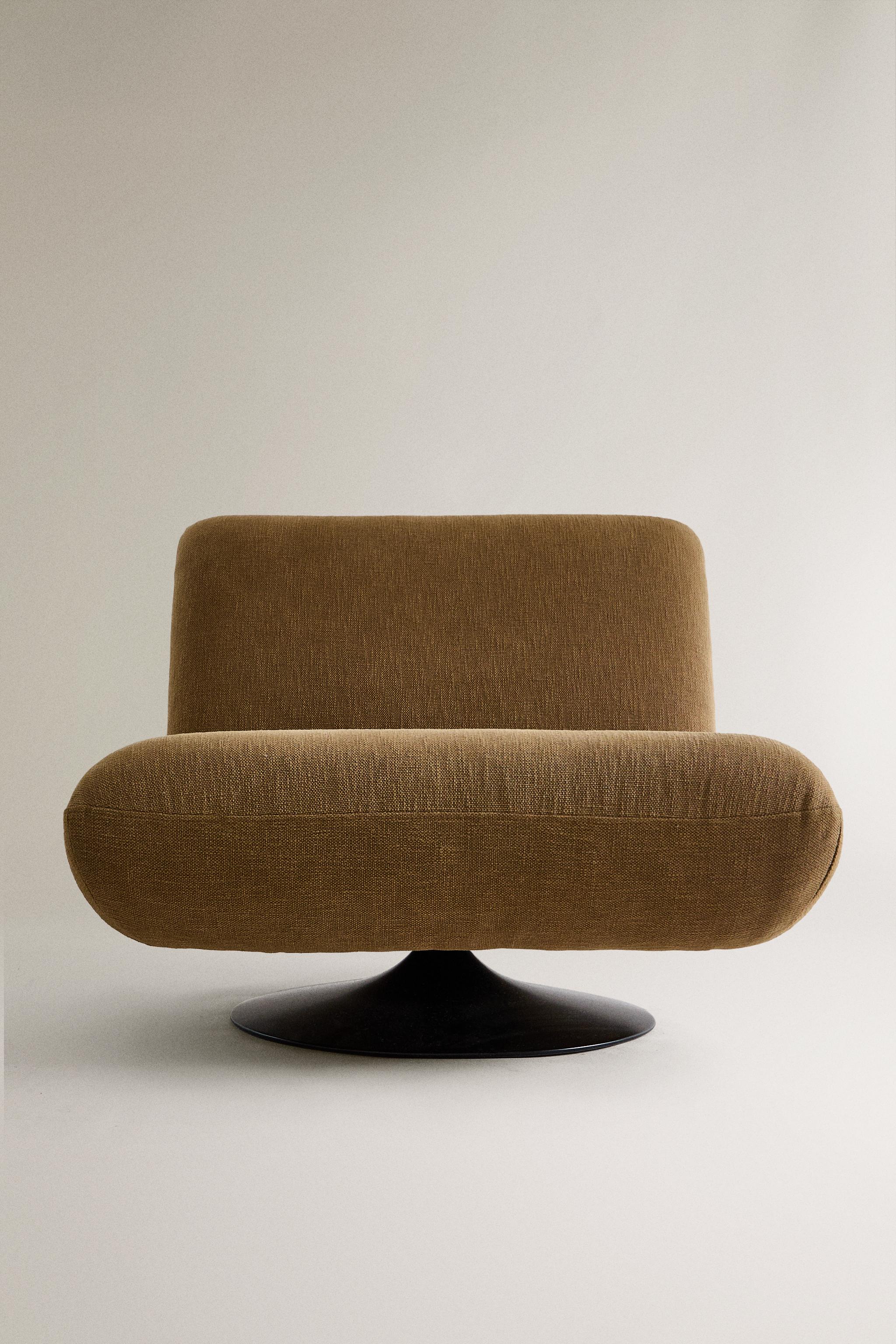 Swivel Accent Chair - Stylish Cotton & Linen Design