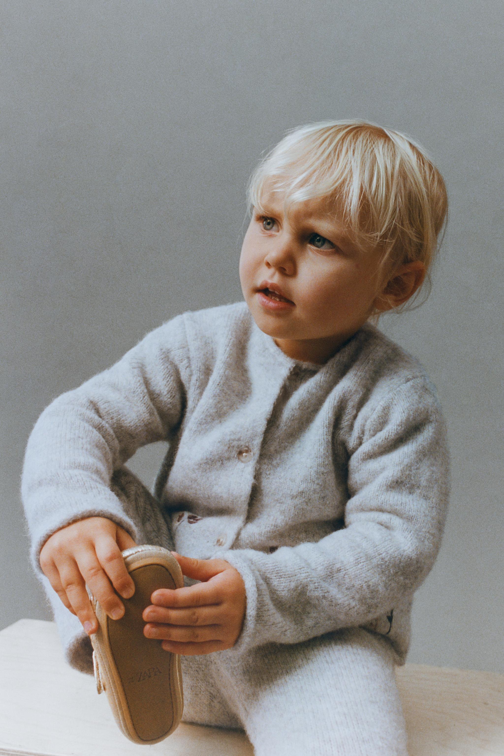 EMBROIDERED FLORAL KNIT PANTS - Gray marl | ZARA United States