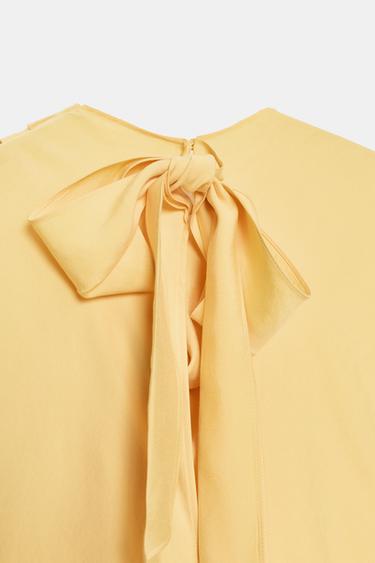 ZW COLLECTION FLOWING MIDI DRESS - Yellow by Zara - Image 7