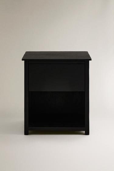 TABLE DE CHEVET CHÊNE - Noir de Zara