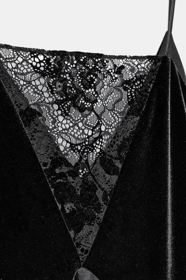 ROBE MIDI BIMATIÈRE SATINÉE - Noir de Zara - Image 9