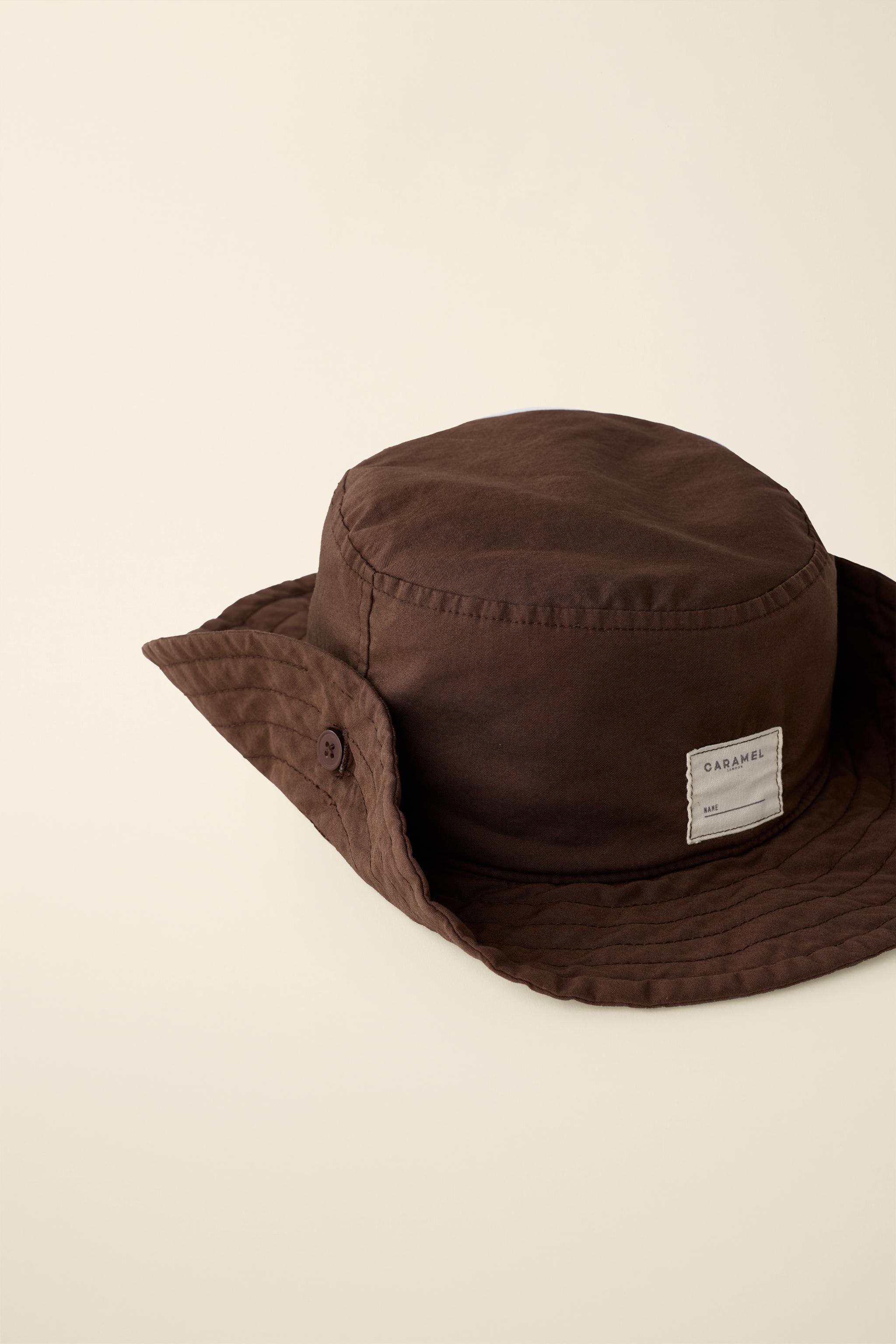 BUCKET HAT CREATED BY CARAMEL LONDON X ZARA — Brown