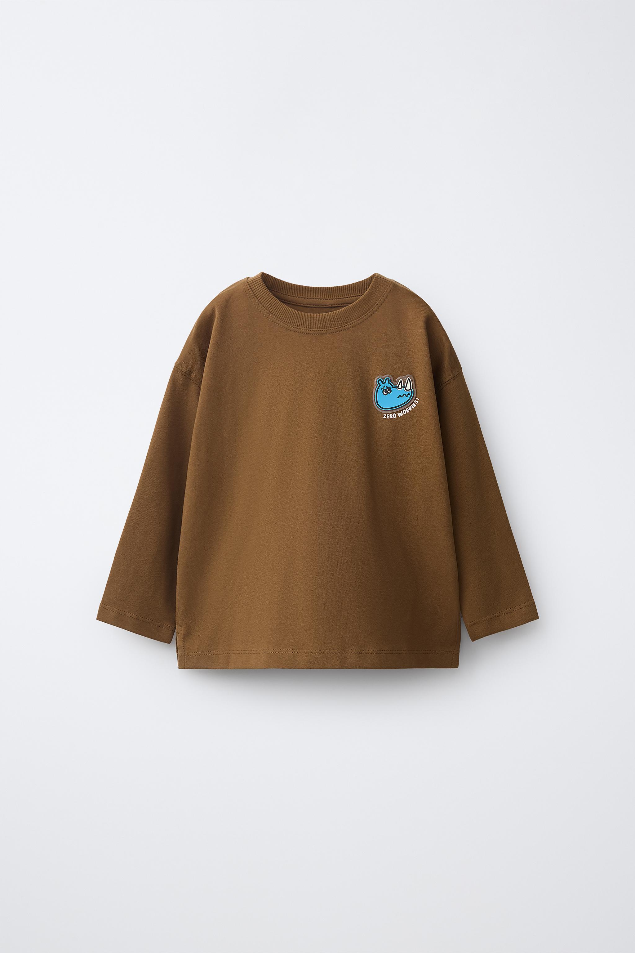 RUBBERIZED FOX PATCH T-SHIRT — Tobacco