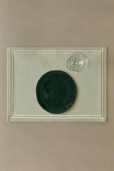 مفرش ساتان بشريط على الحافة - مخضر الخاص بـ Zara