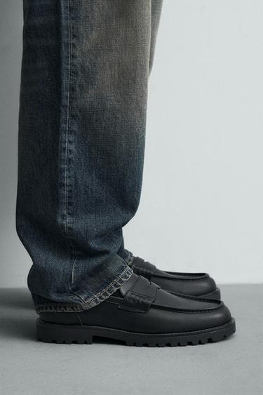 Mocasines penny con suela track