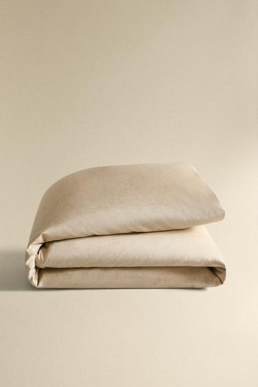 HOUSSE DE COUETTE SATIN IMPRIMÉ TEXTURÉ - Beige de Zara - Image 4