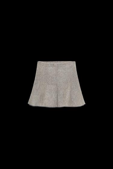 KNIT MINI SKIRT - Anthracite Grey by Zara - Image 0