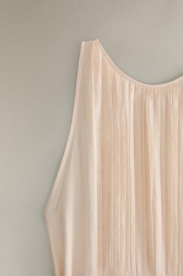 PLEATED SATEEN NIGHTDRESS - Pale pink by Zara - Image 2