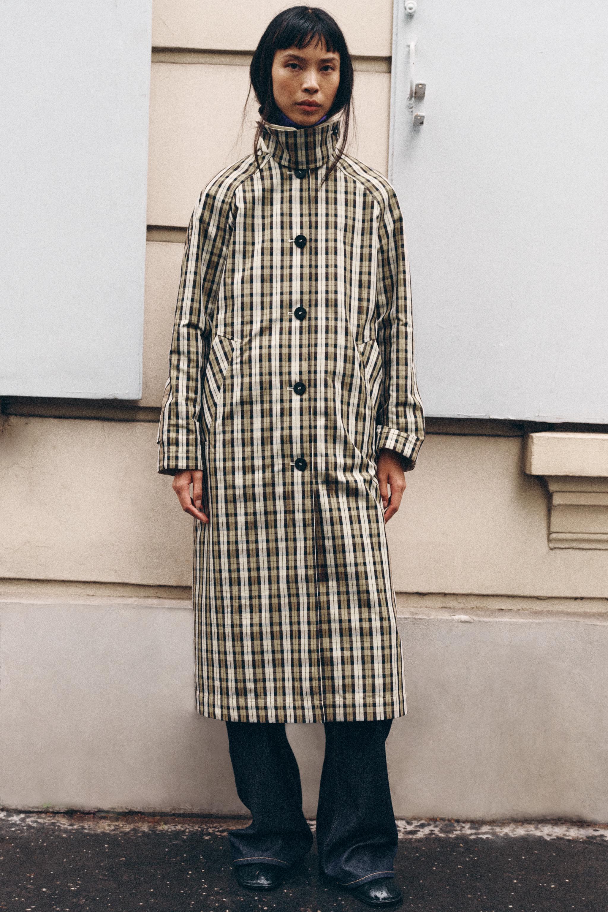 REVERSIBLE PLAID TRENCH COAT ZW COLLECTION