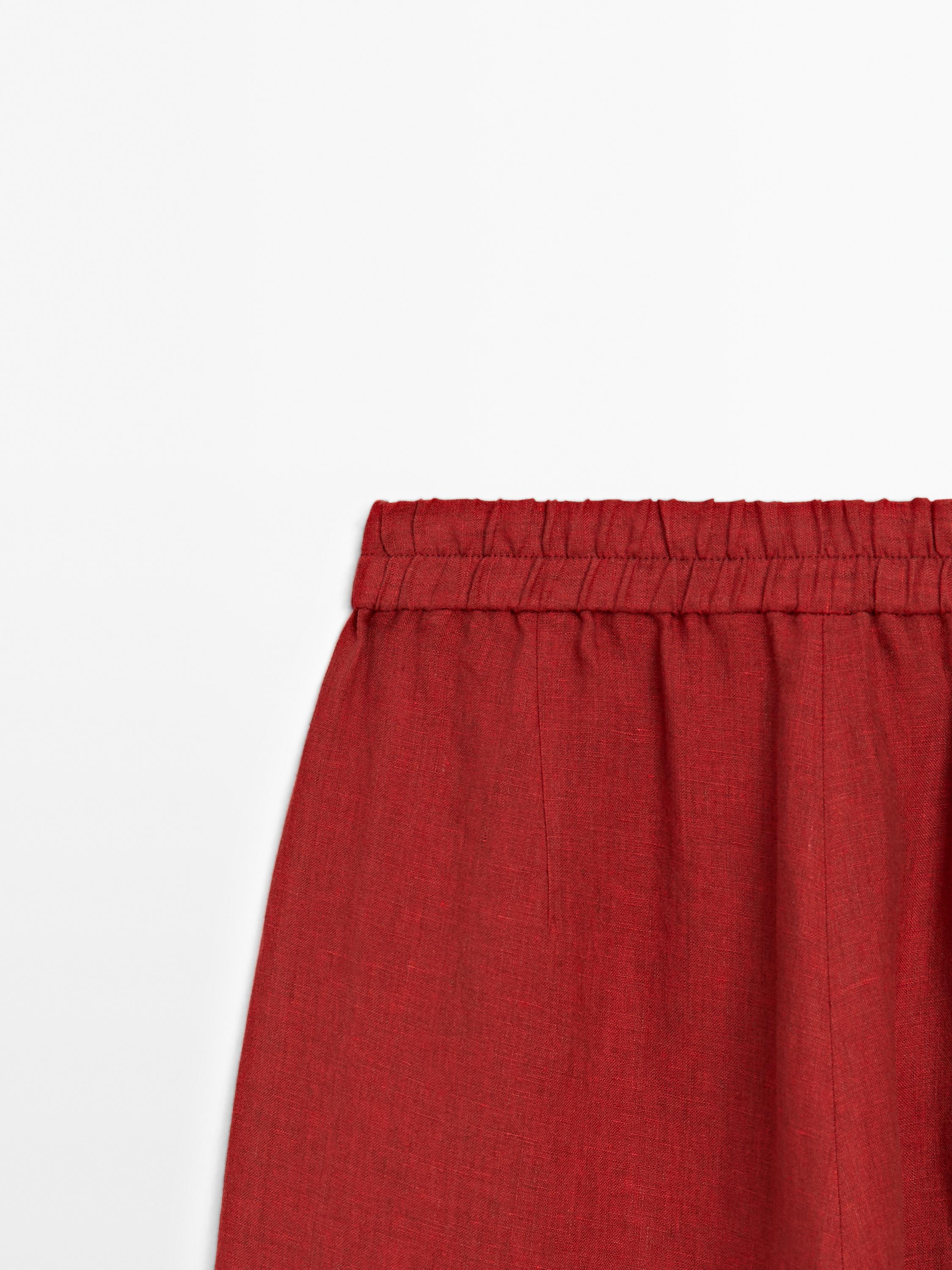 Pantalon nœud 100 % lin