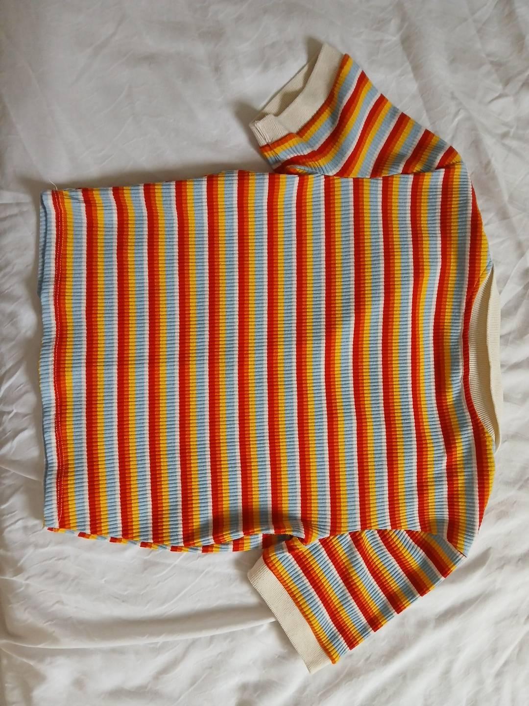 STRIPED T-SHIRT WITH ZIP - Image 2