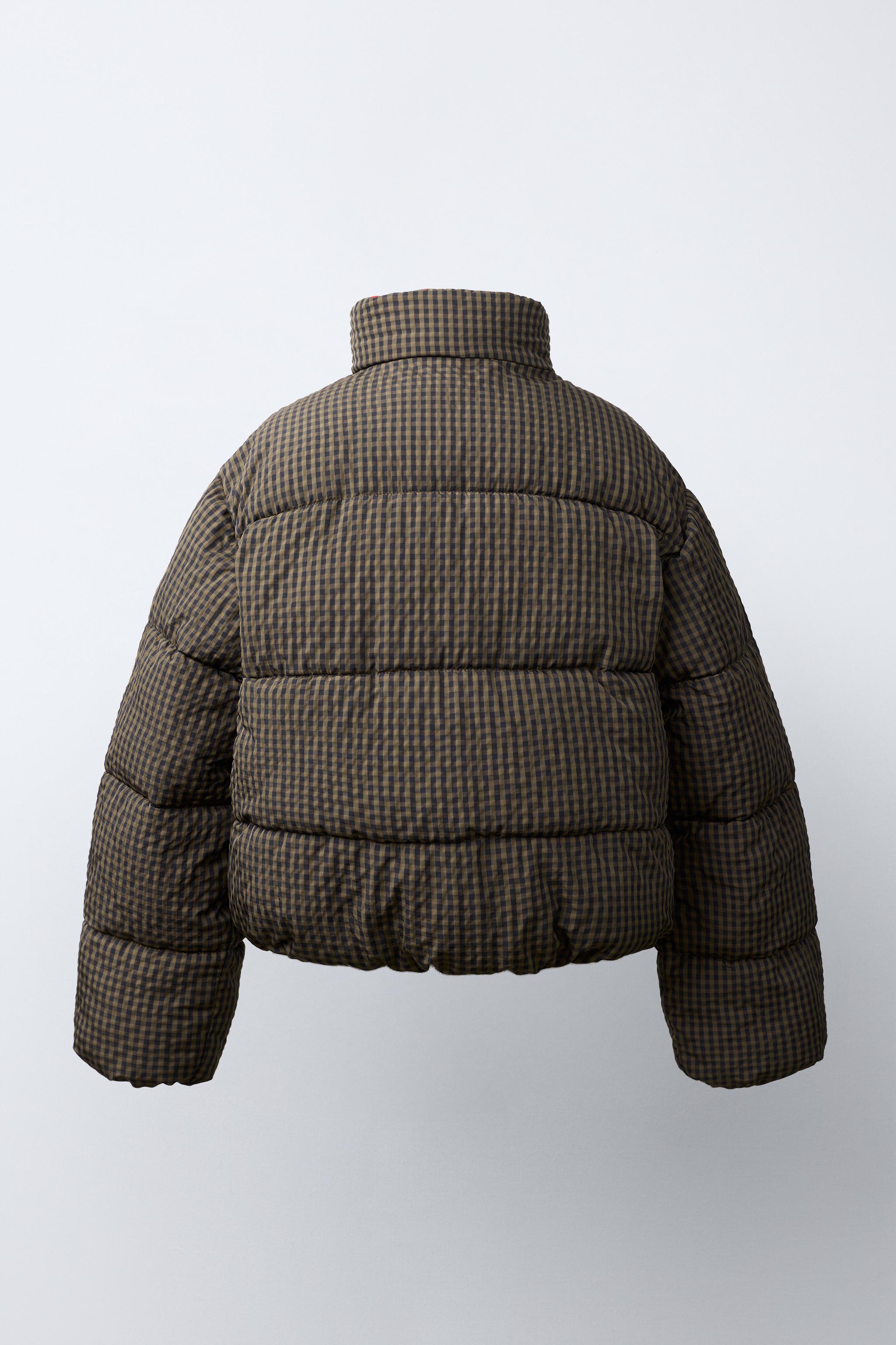 REVERSIBLE PLAID QUILTED JACKET - Dark brown | ZARA United States