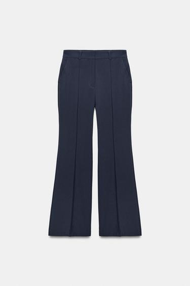 センタープレスフレアパンツネイビーブルーZaraのセンタープレスフレアパンツ - ネイビーブルー 