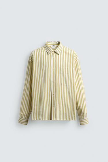 STRIPED SHIRT WITH POCKET - Printed by Zara - Image 6