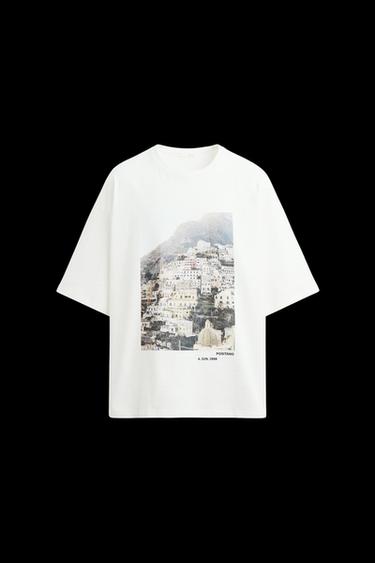 Zara PRINTED PHOTOGRAPH T-SHIRT - White - Image 0