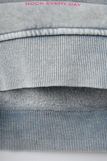SWEAT EFFET DÉLAVÉ ÉTOILE BRILLANT - Gris de Zara - Image 3