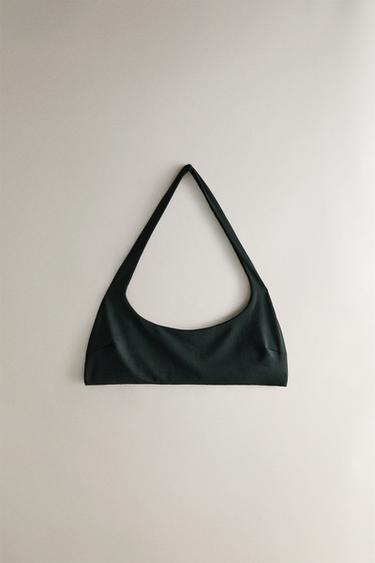 BEACH BIKINI TOP WITH HALTER NECK - Verde / Azul de Zara - Imagen 0