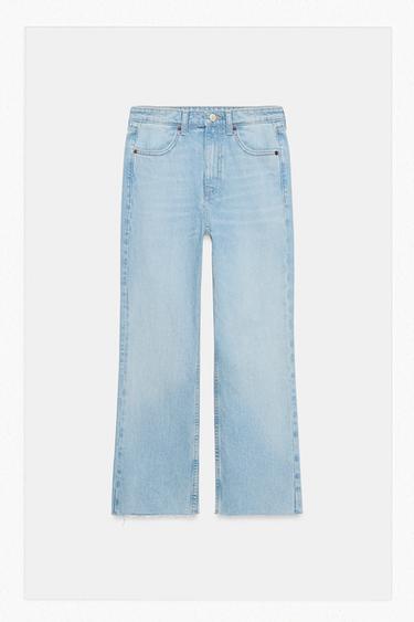 Zara Z1975 MINI FLARE HIGH-RISE JEANS - Light blue
