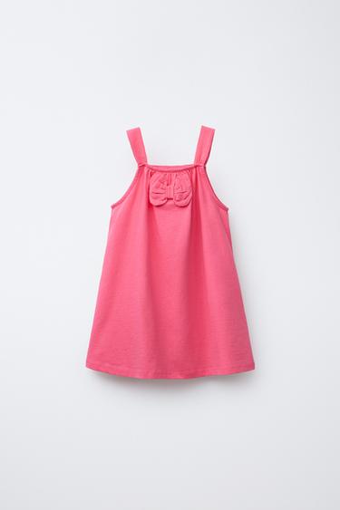 KLEID MIT MUSTER UND SCHLEIFE - Koralle von Zara