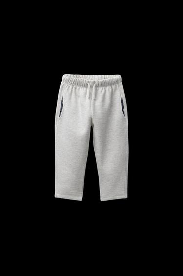 PRINTED POCKET PLUSH TROUSERS - Grey marl by Zara
