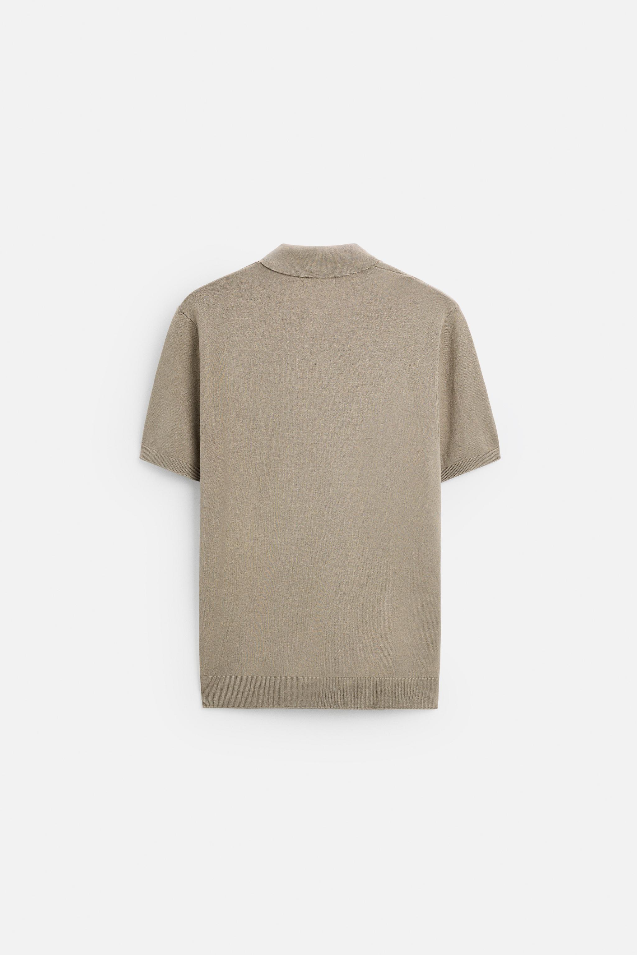 VISCOSE BLEND KNIT POLO SHIRT - Navy blue | ZARA United States VISCOSE BLEND KNIT POLO SHIRT - Navy blue | ZARA United States