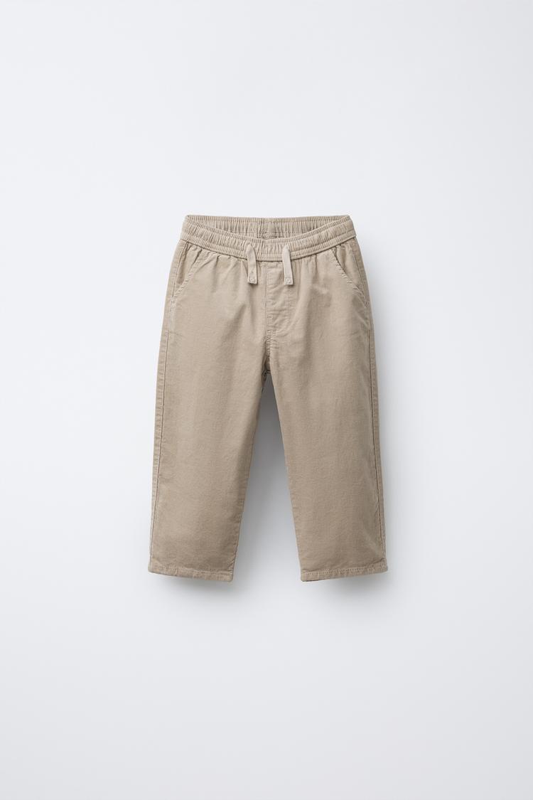 LINED FINE-WALED CORDUROY PANTS