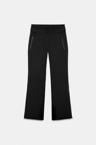 WATERPROOF DOUBLE WAIST RECCO® TECHNOLOGY SKI COLLECTION TROUSERS - Black by Zara
