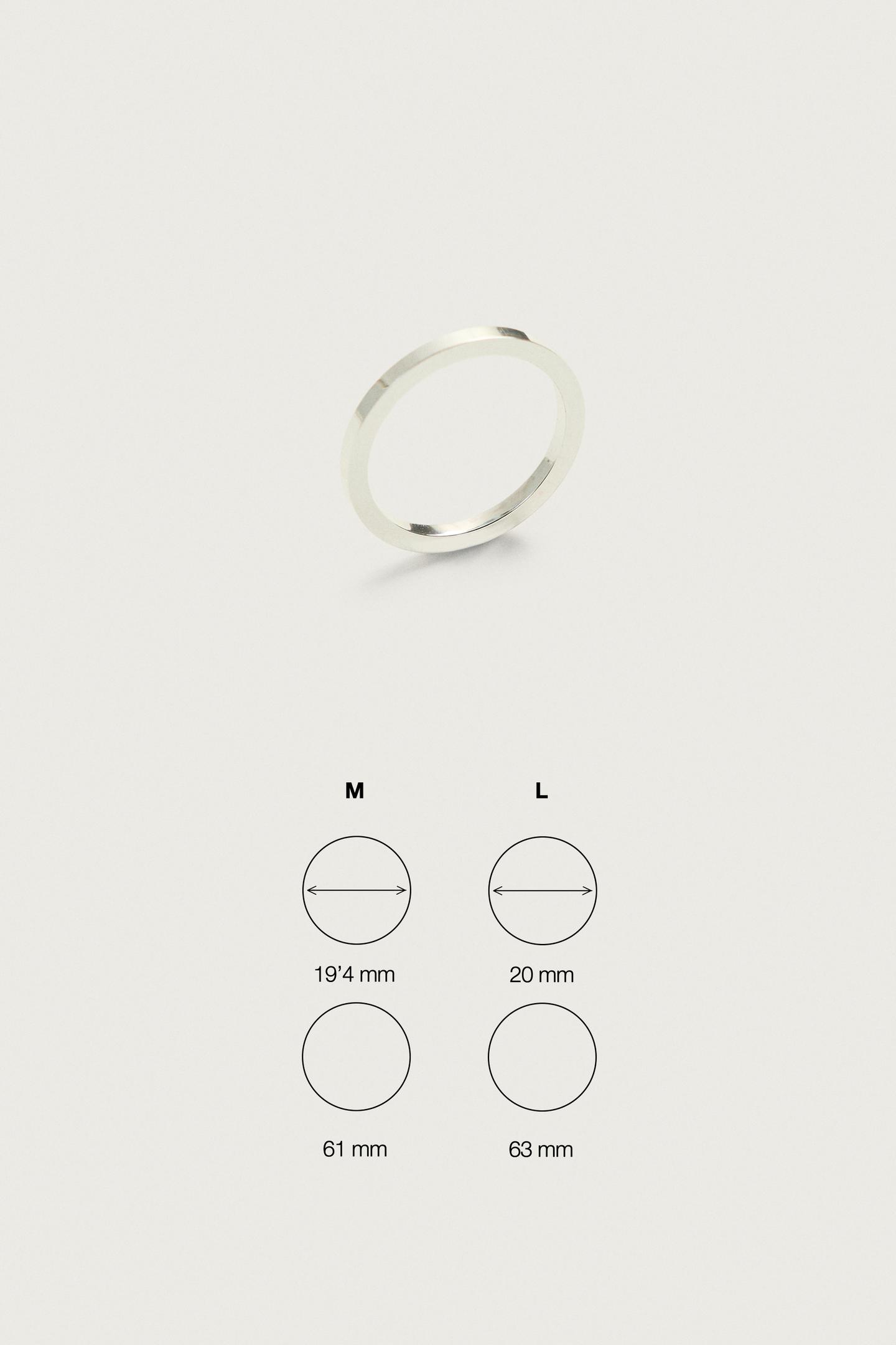 Мужское кольцо Zara Stainless Steel Band, цвет: Серебряный — фото 6