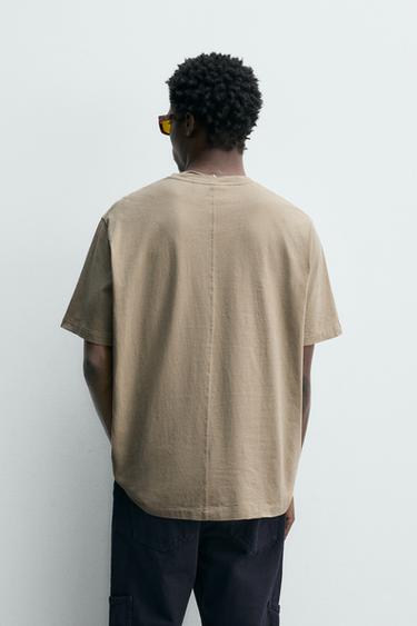 REGULAR FIT LIGHTWEIGHT ORIGINS T-SHIRT - Beige marl by Zara - Image 2