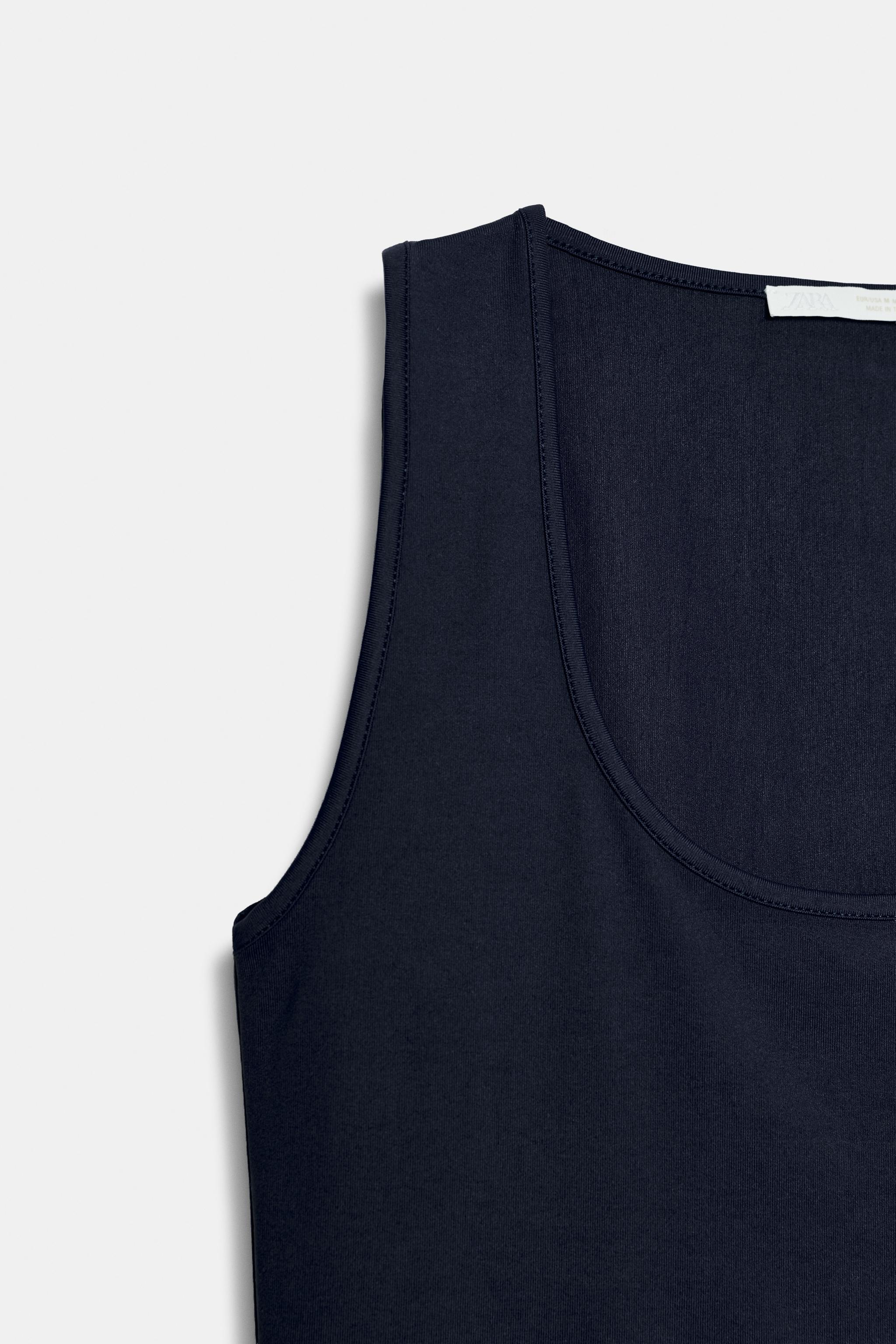 WIDE STRAP POLYAMIDE T-SHIRT