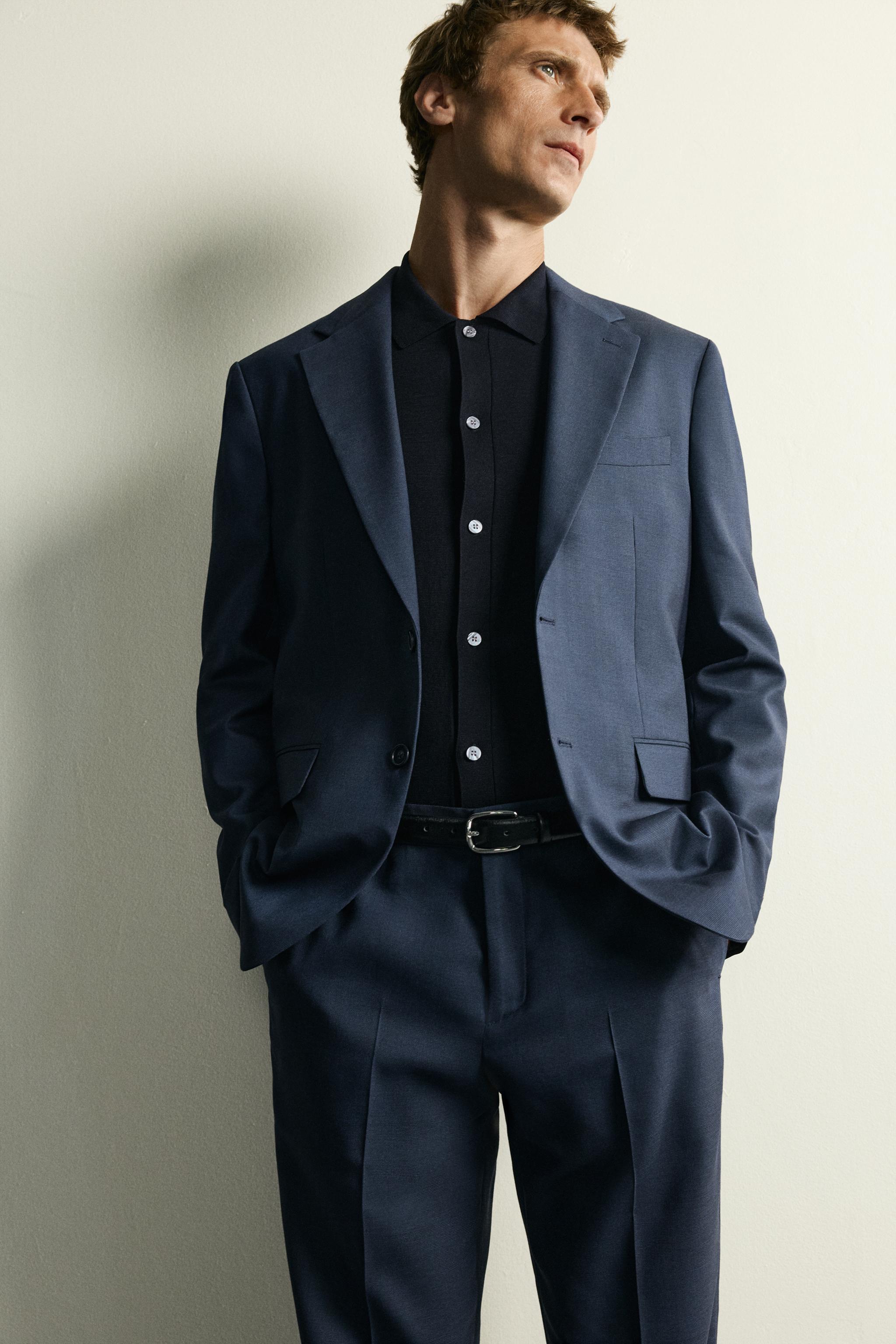 REGULAR FIT PLAID SUIT JACKET