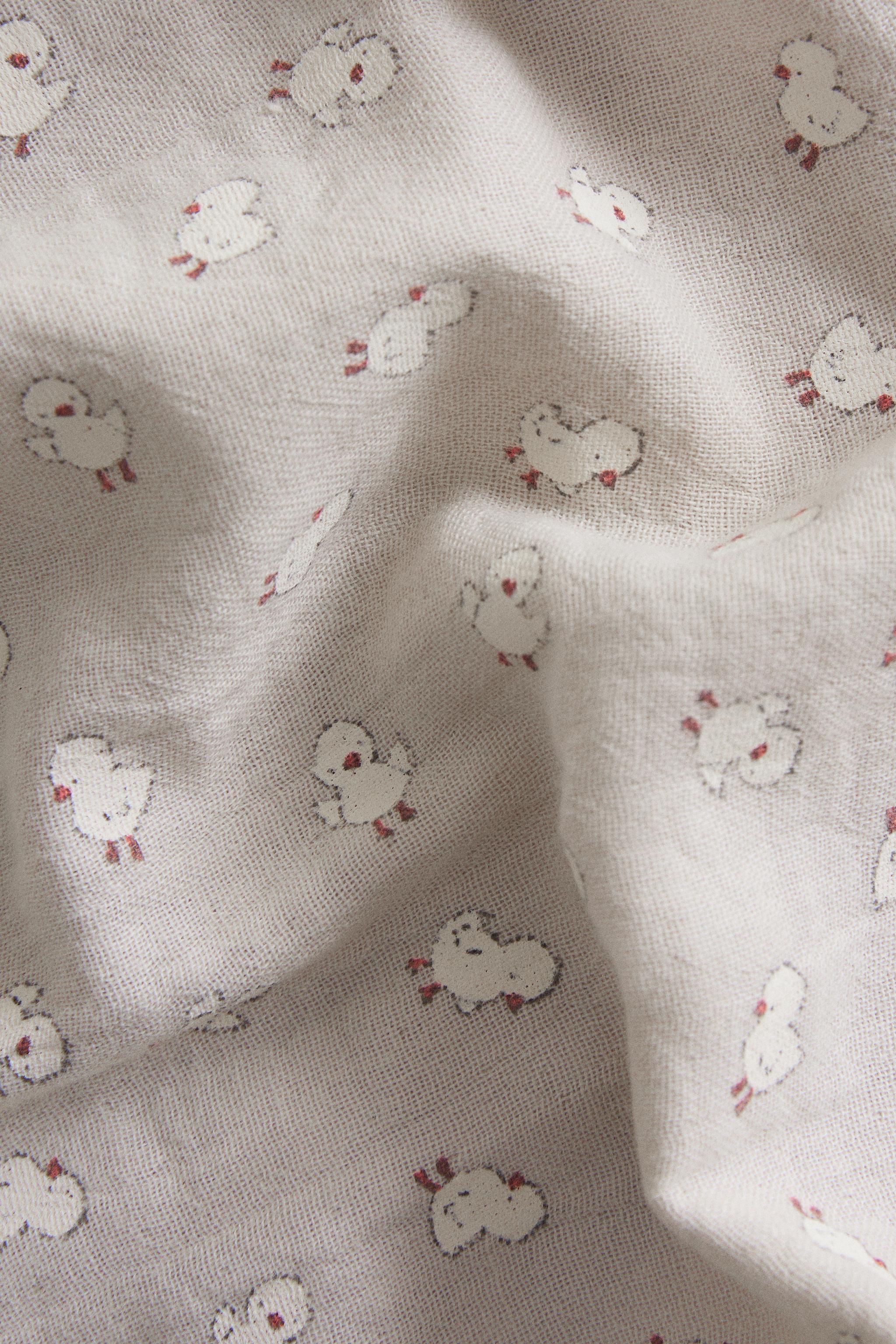 DRAP DE DESSUS ENFANT COTON GAZE POUSSINS