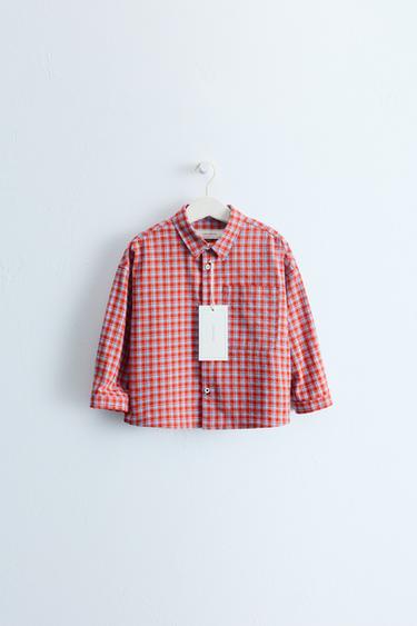 ZARA TIMELESS - CHECK PRINT SHIRT - RED by Zara