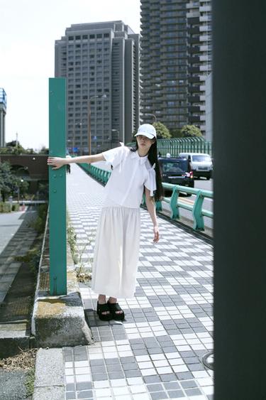 リボン付きポプリンシャツホワイト0Zaraのリボン付きポプリンシャツ - ホワイト - 画像 0