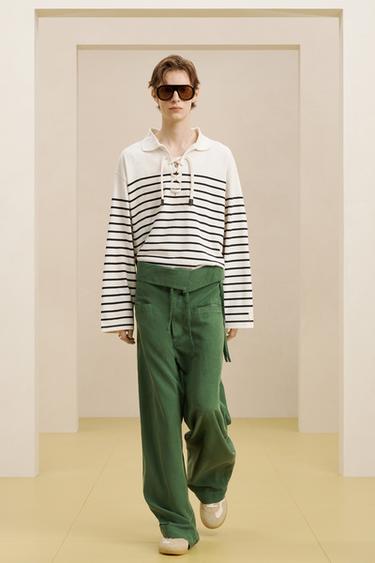 Zara STRPPD TSHRT CRDS - White / Navy