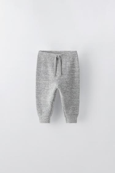 PURL-KNIT TROUSERS - Grey marl by Zara