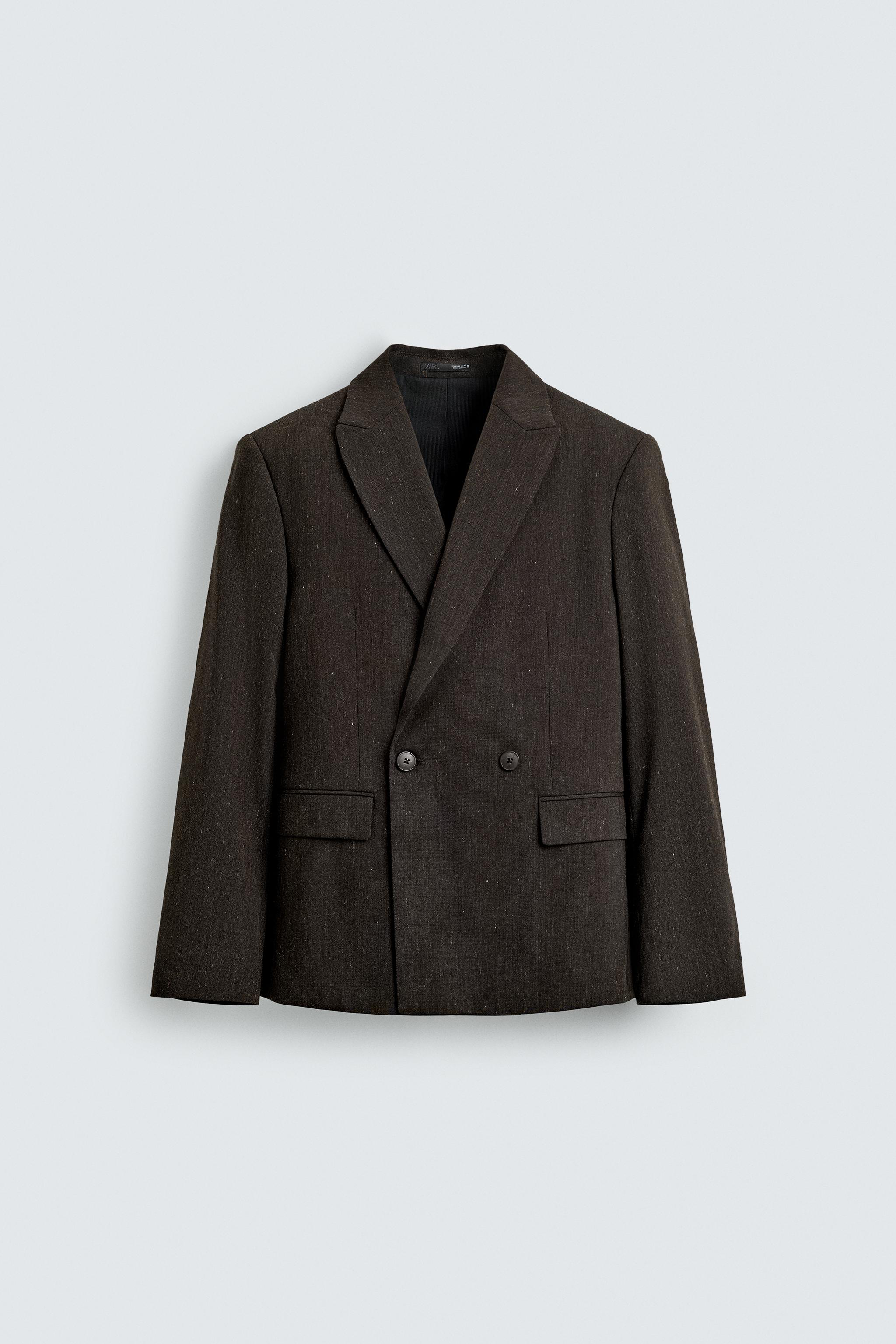 【ZARA】ダブルブレスト仕様 タイトフィットブレザー☆クリーニング済 ZARA】ダブルブレスト仕様 タイトフィットブレザー